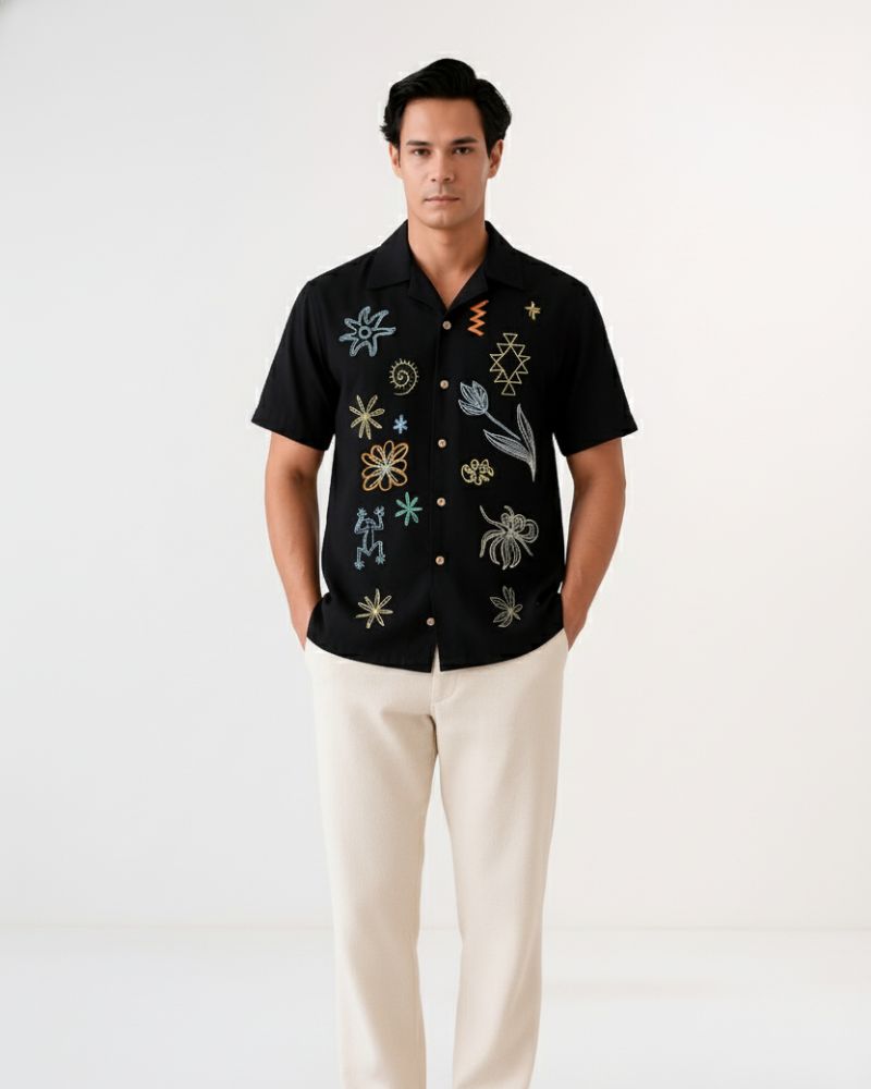 Ocean Art Black Shirt