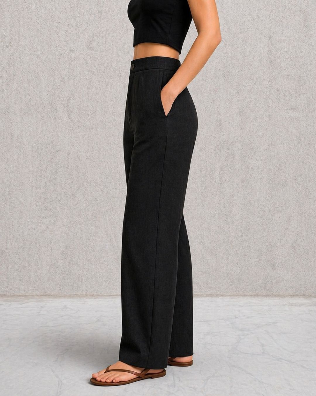 Black Linen Pant