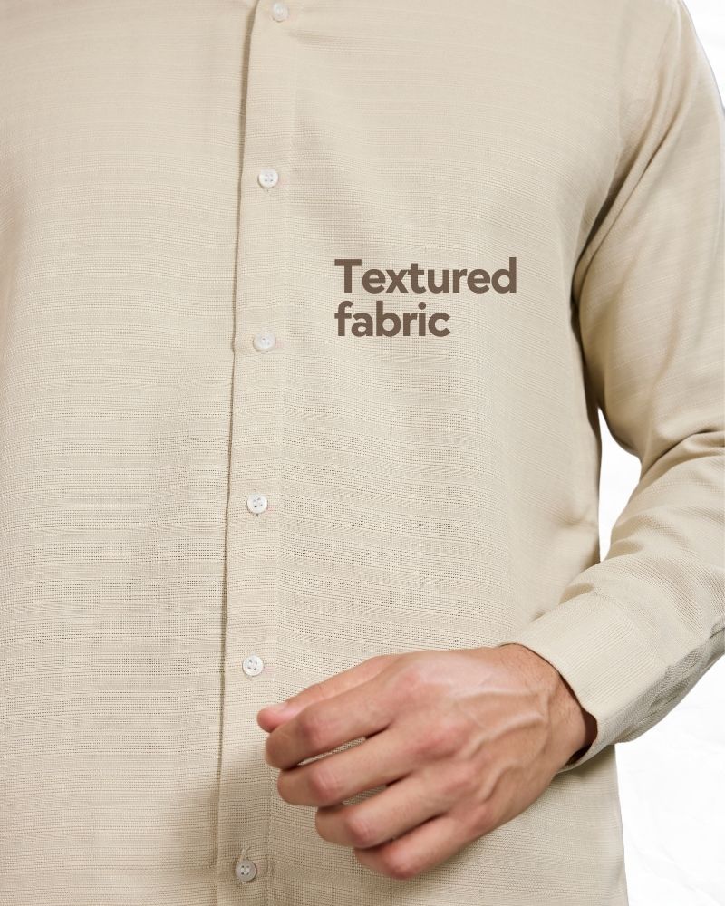 Textured Beige Shirt