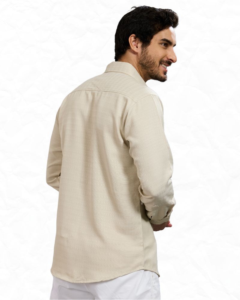 Textured Beige Shirt
