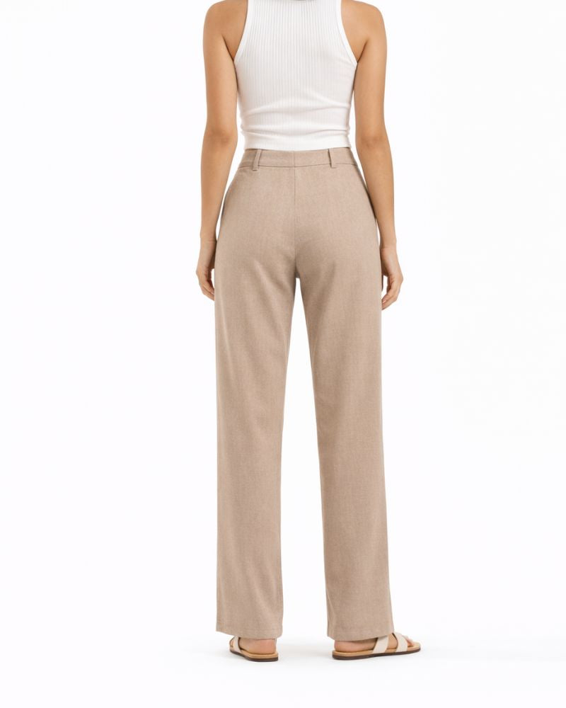 Coffee Linen Pant