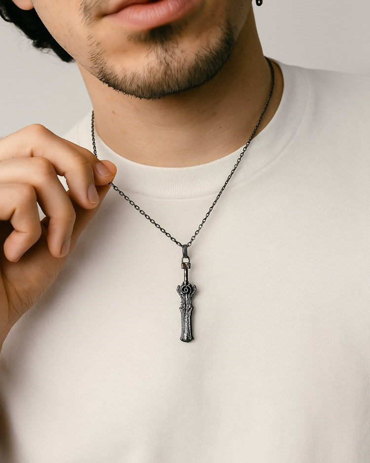 Gothic Blade Pendant With Chain