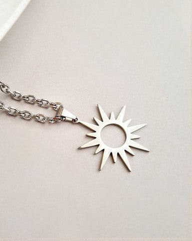 Sun Pendant With Chain