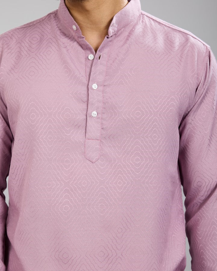 Textured Lavender Kurta