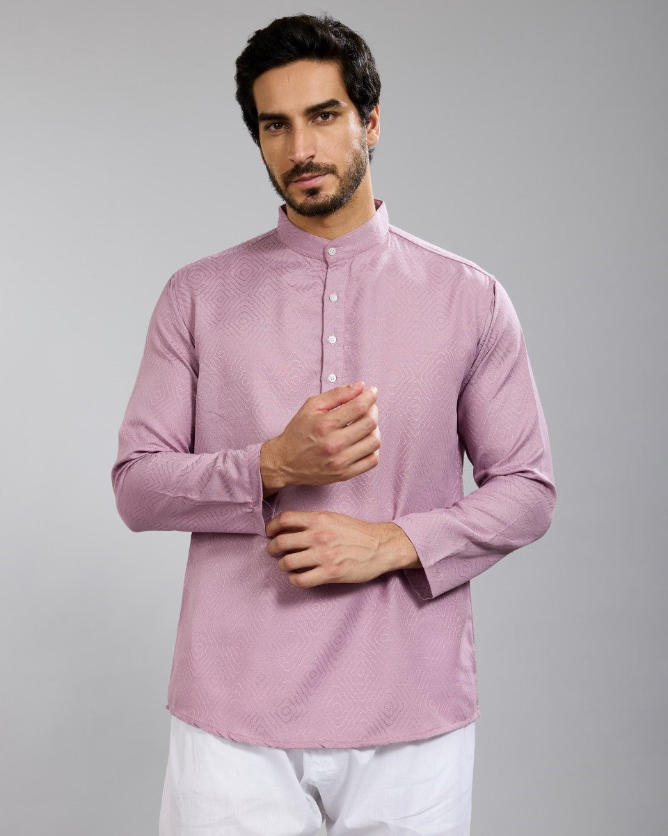 Textured Lavender Kurta