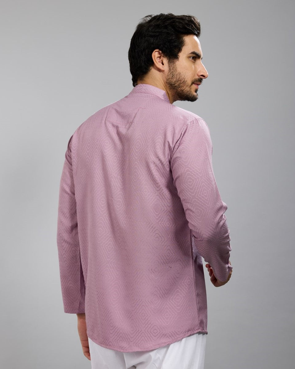 Textured Lavender Kurta
