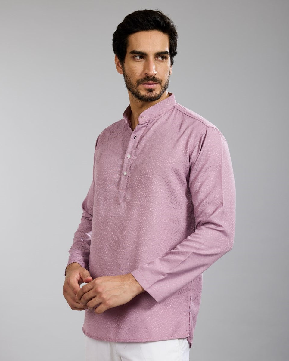 Textured Lavender Kurta