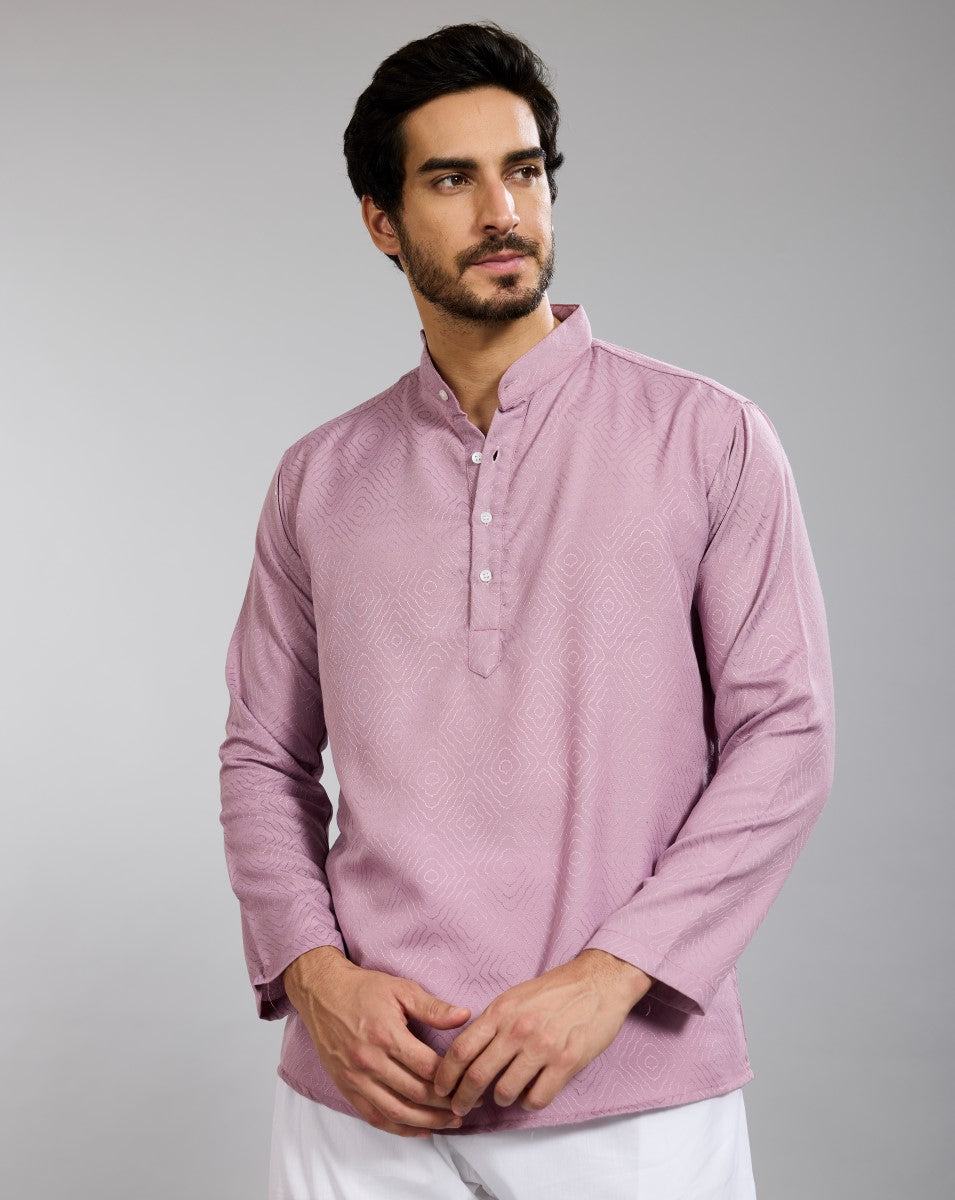 Textured Lavender Kurta