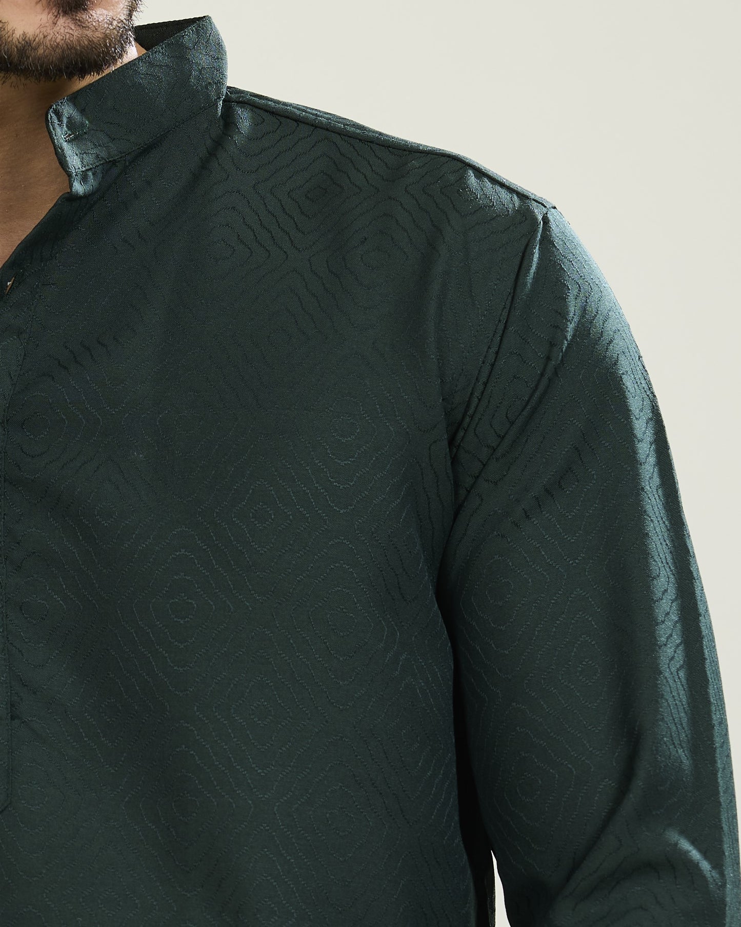 Textured Green Kurta