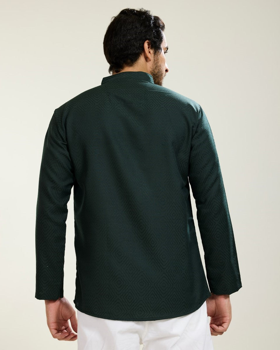 Textured Green Kurta