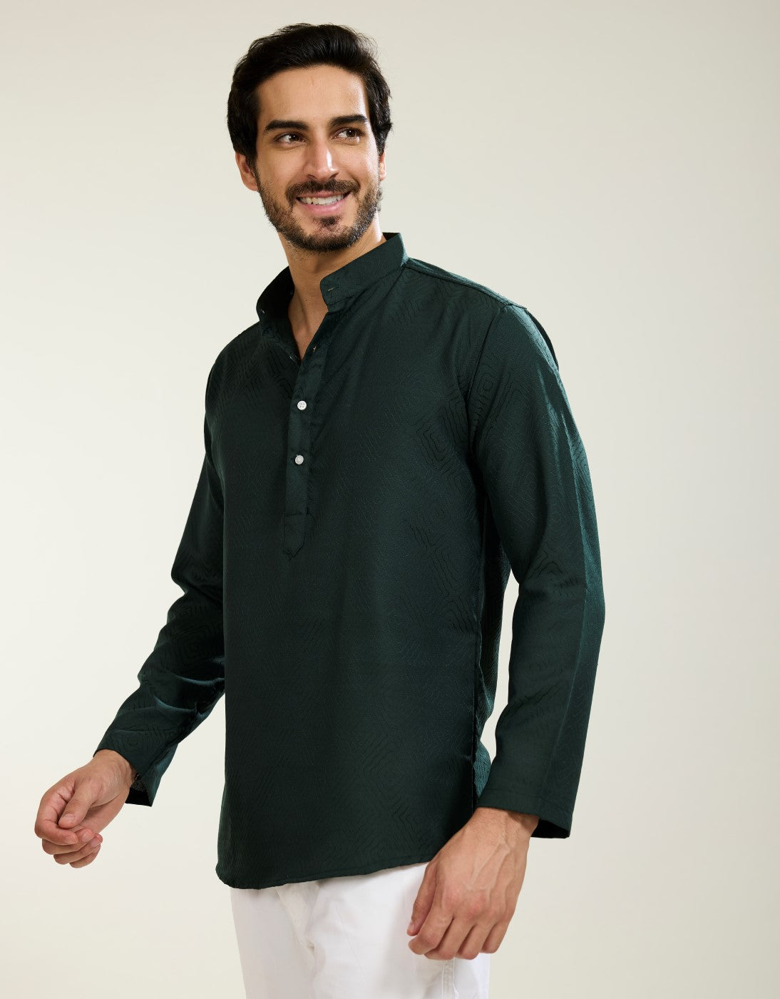 Textured Green Kurta