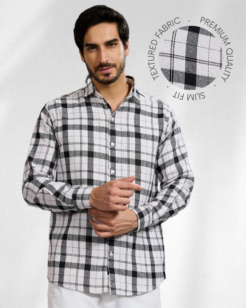 Multi-Checks B&W Shirt