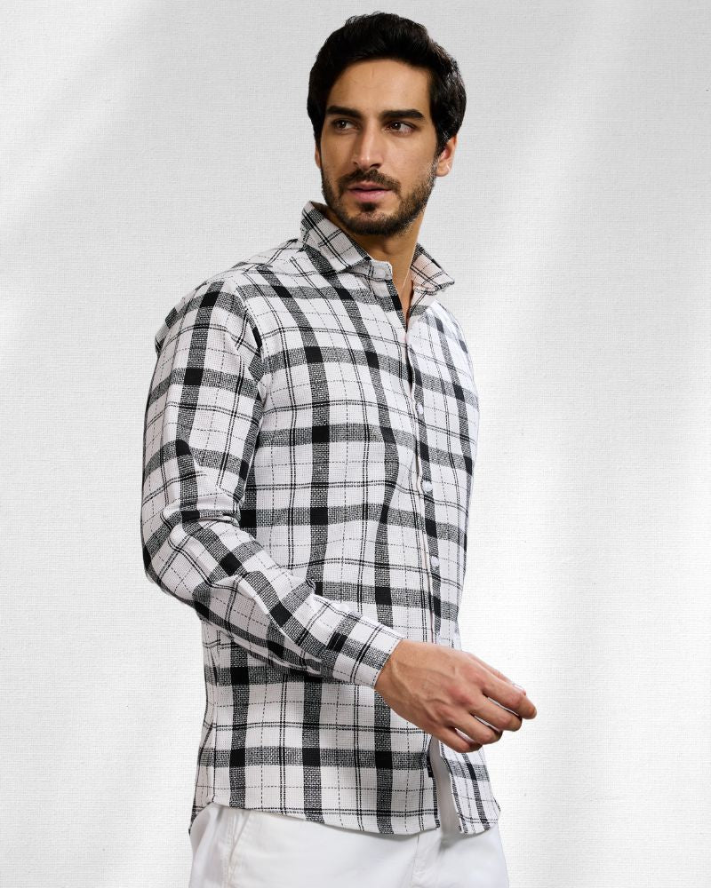 Multi-Checks B&W Shirt