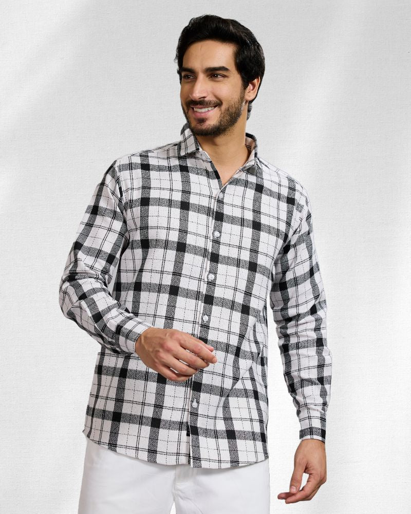 Multi-Checks B&W Shirt