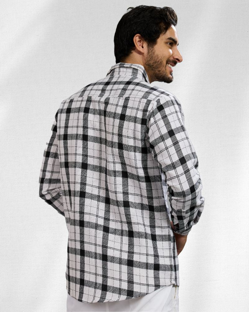Multi-Checks B&W Shirt