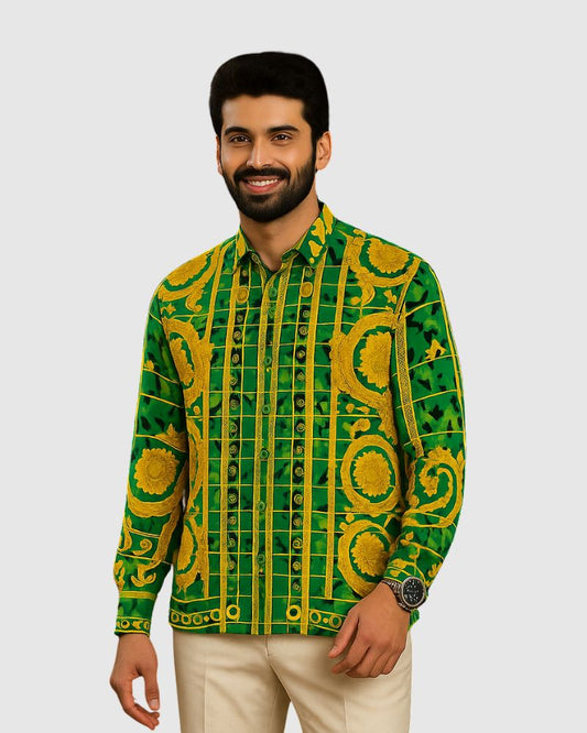 Exotic Motifs Green Shirt