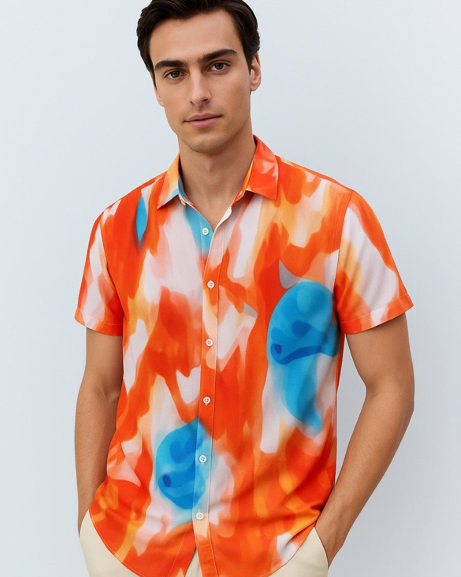 Abstract Multi-Color Shirt