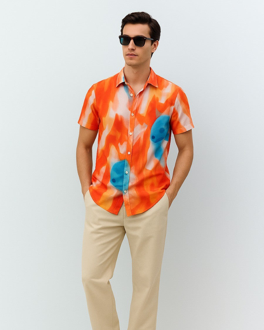 Abstract Multi-Color Shirt