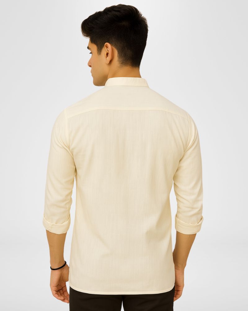 Off-White Linen Kurta