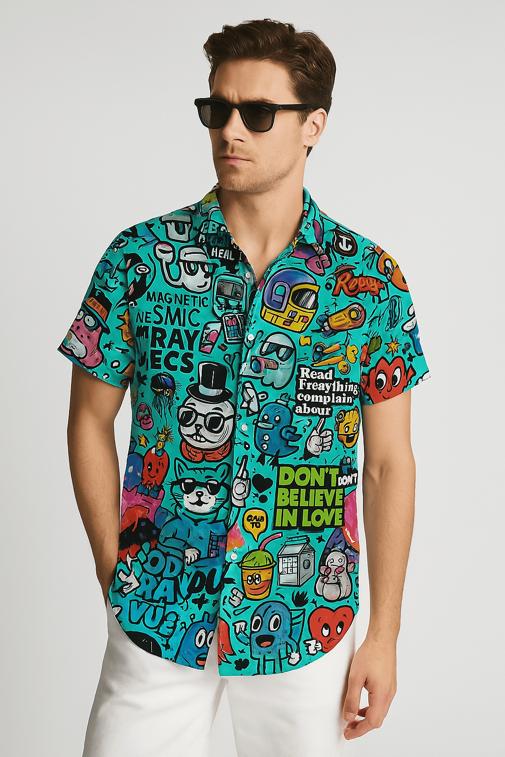 Space Anime Printed Shirt