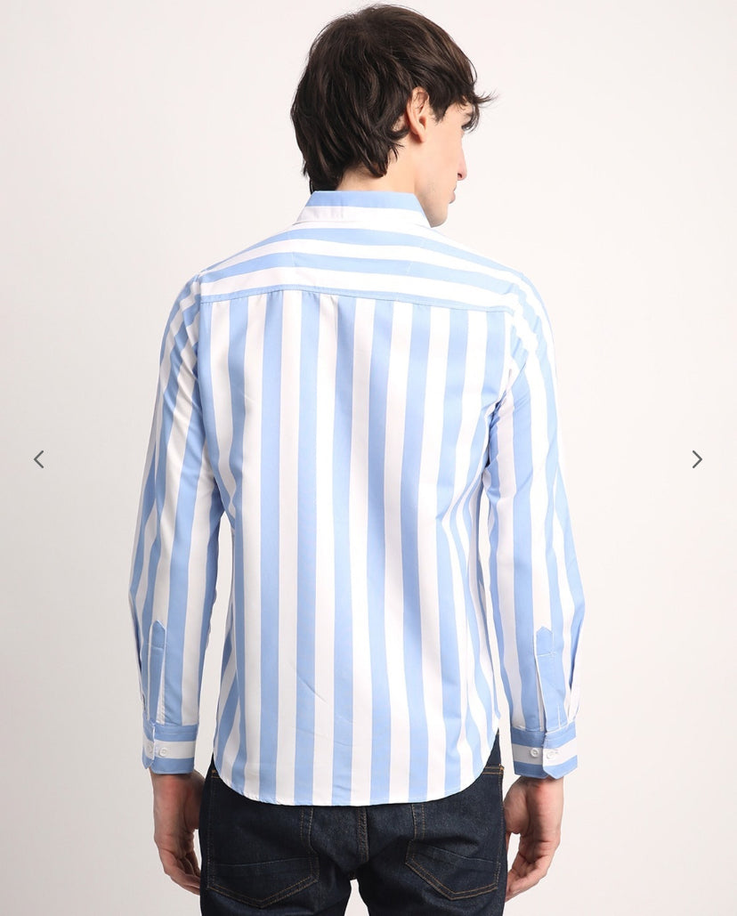 Blue & White Stripes Shirt
