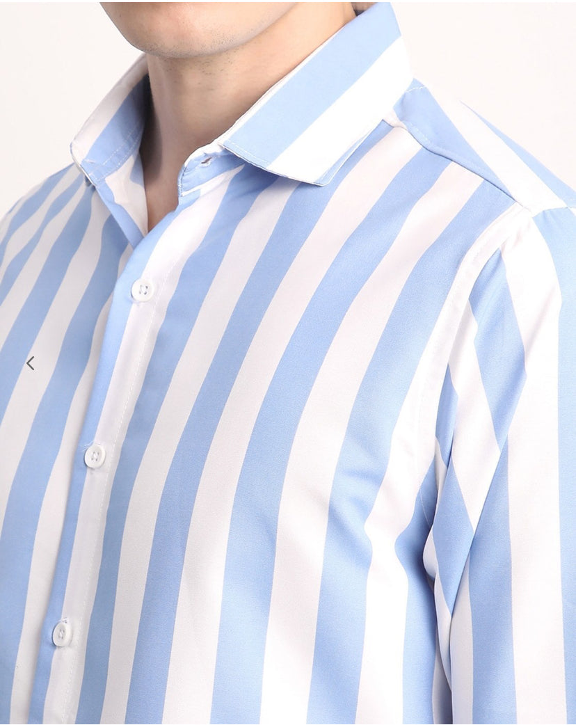 Blue & White Stripes Shirt