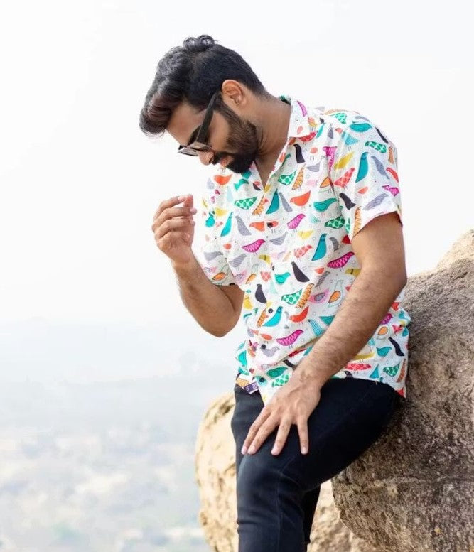 Customer Review for Bird Prints Cream Shirt