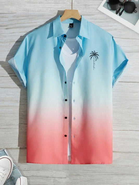 Red&Blue Ombre Shirt
