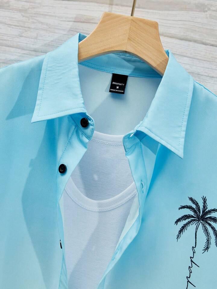 Red&Blue Ombre Shirt