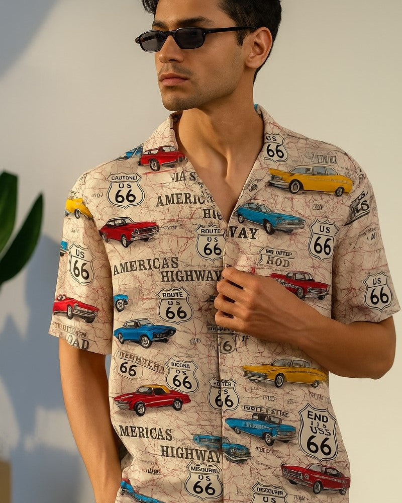 Vintage Car Print Shirt