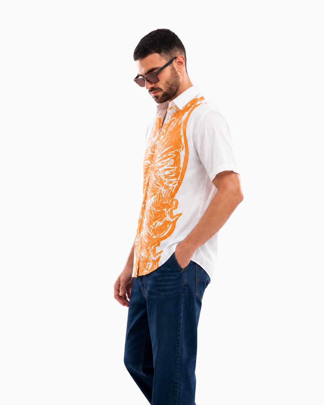 Orange Abstract Shirt