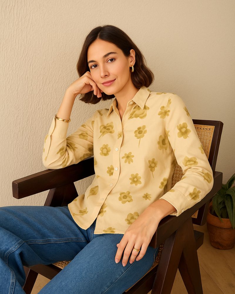 Abstract Floral Shirt