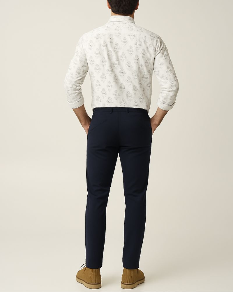 Navy Blue Stretch Pants