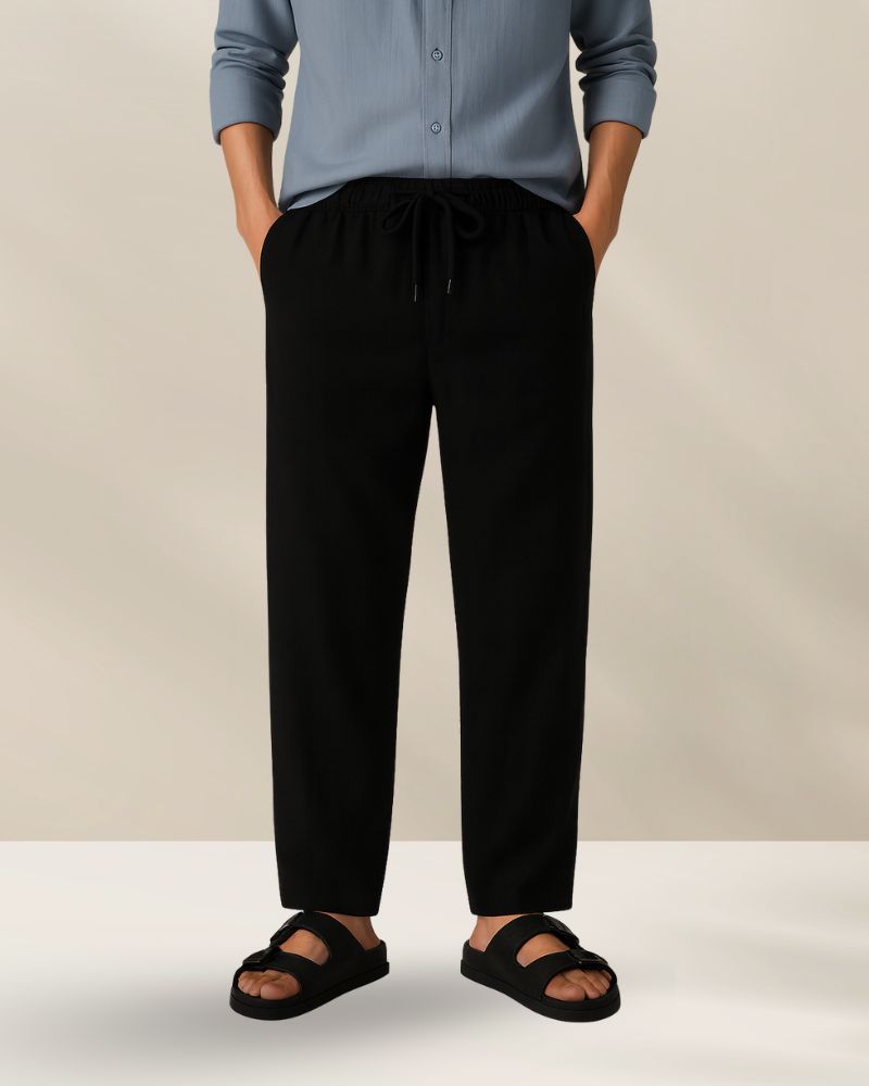 Black Linen Pant