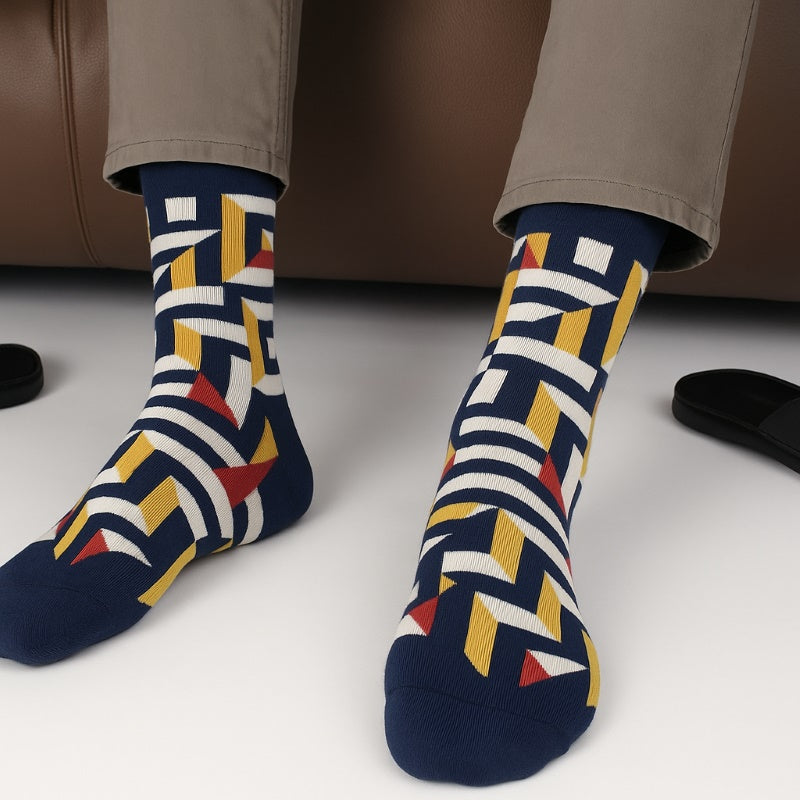 Abstract ZigZag Socks