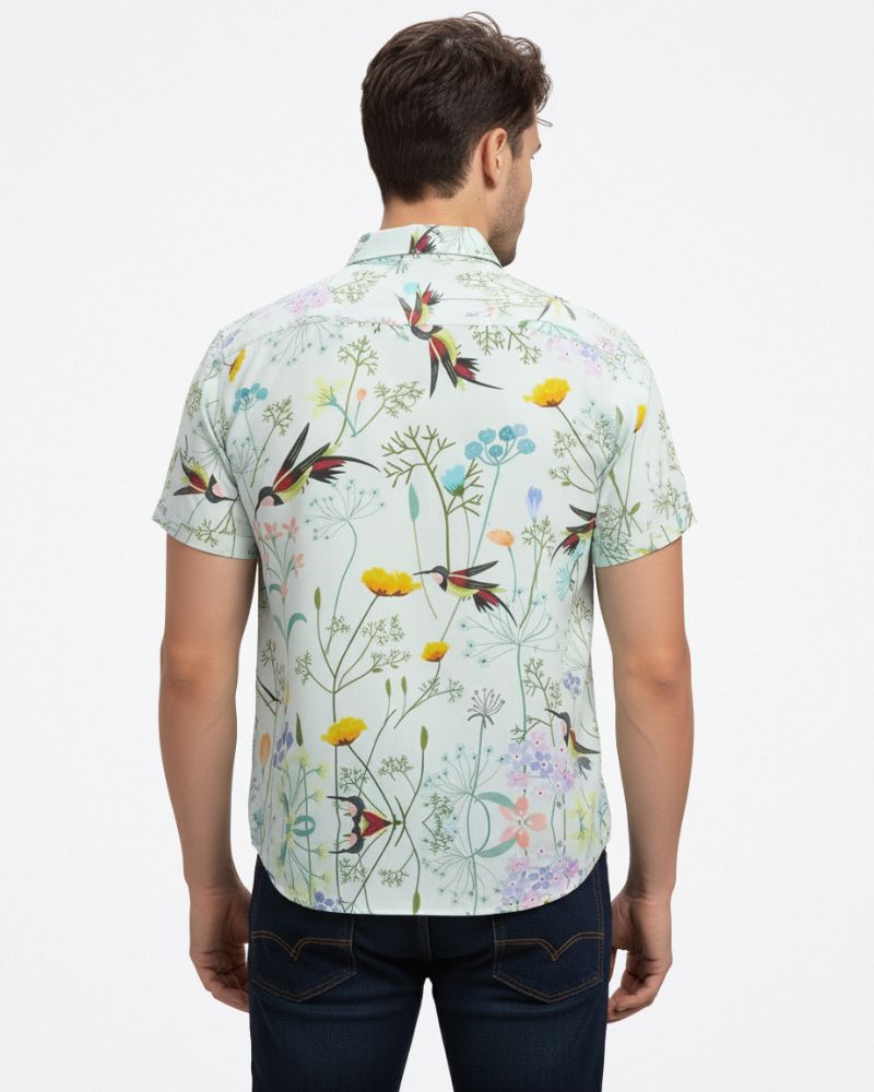 Orchid Prints Green Shirt