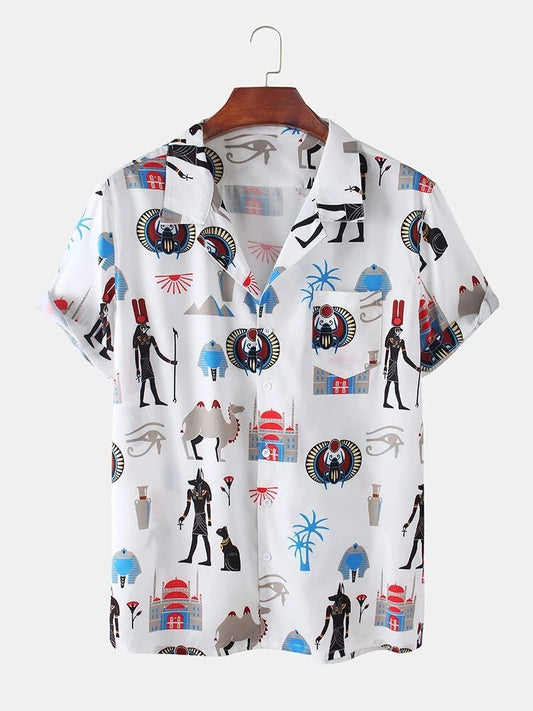 printed casual shirts, men's printed shirt, half sleeve shirt