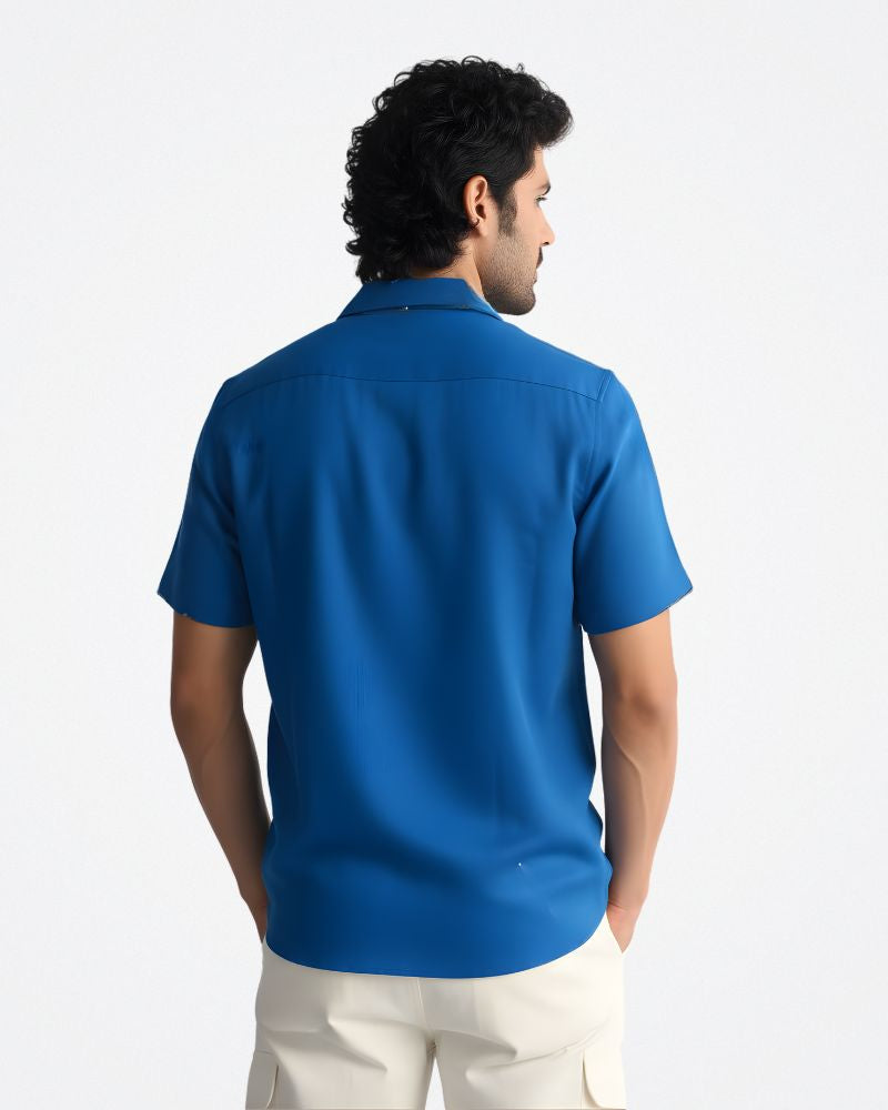 Tribal Art Blue Shirt