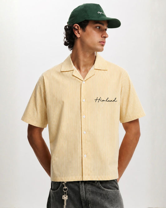 Yellow Stripes Boxy Shirt