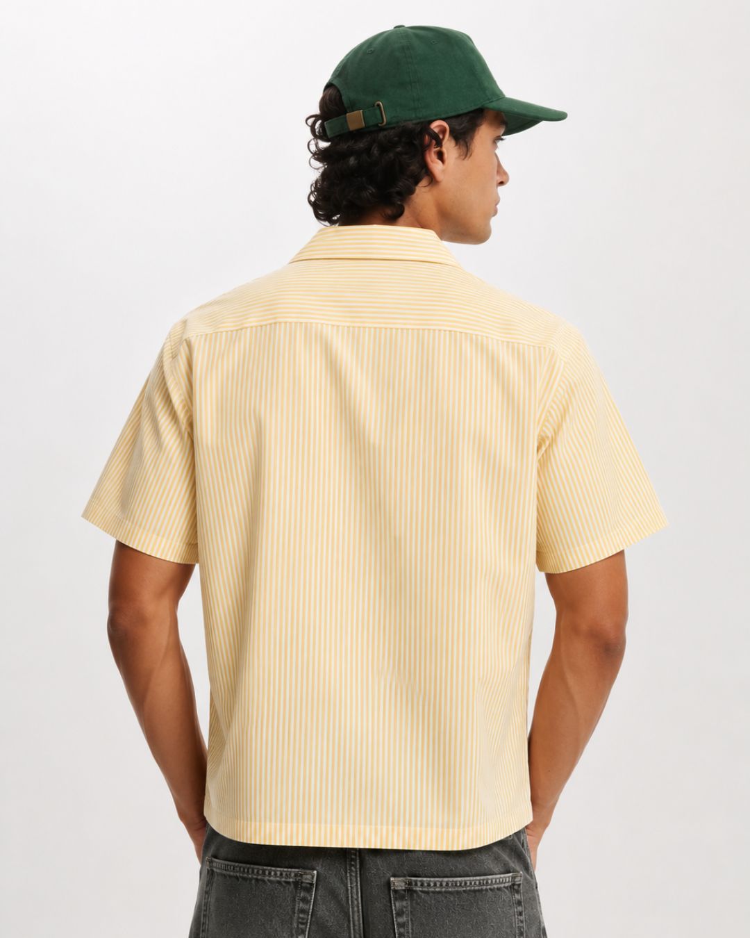 Yellow Stripes Boxy Shirt