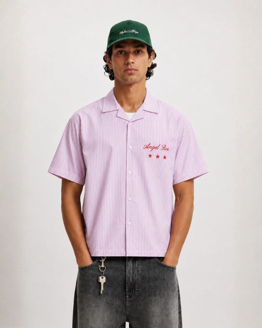 Purple Stripes Boxy Shirt
