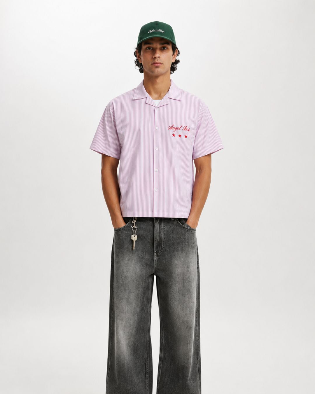 Purple Stripes Boxy Shirt