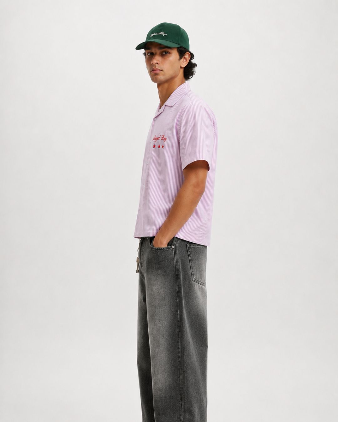 Purple Stripes Boxy Shirt
