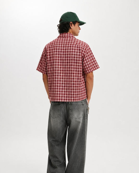 Red Checks Boxy Shirt