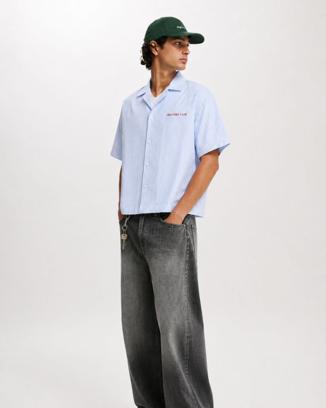 Blue Stripes Boxy Shirt