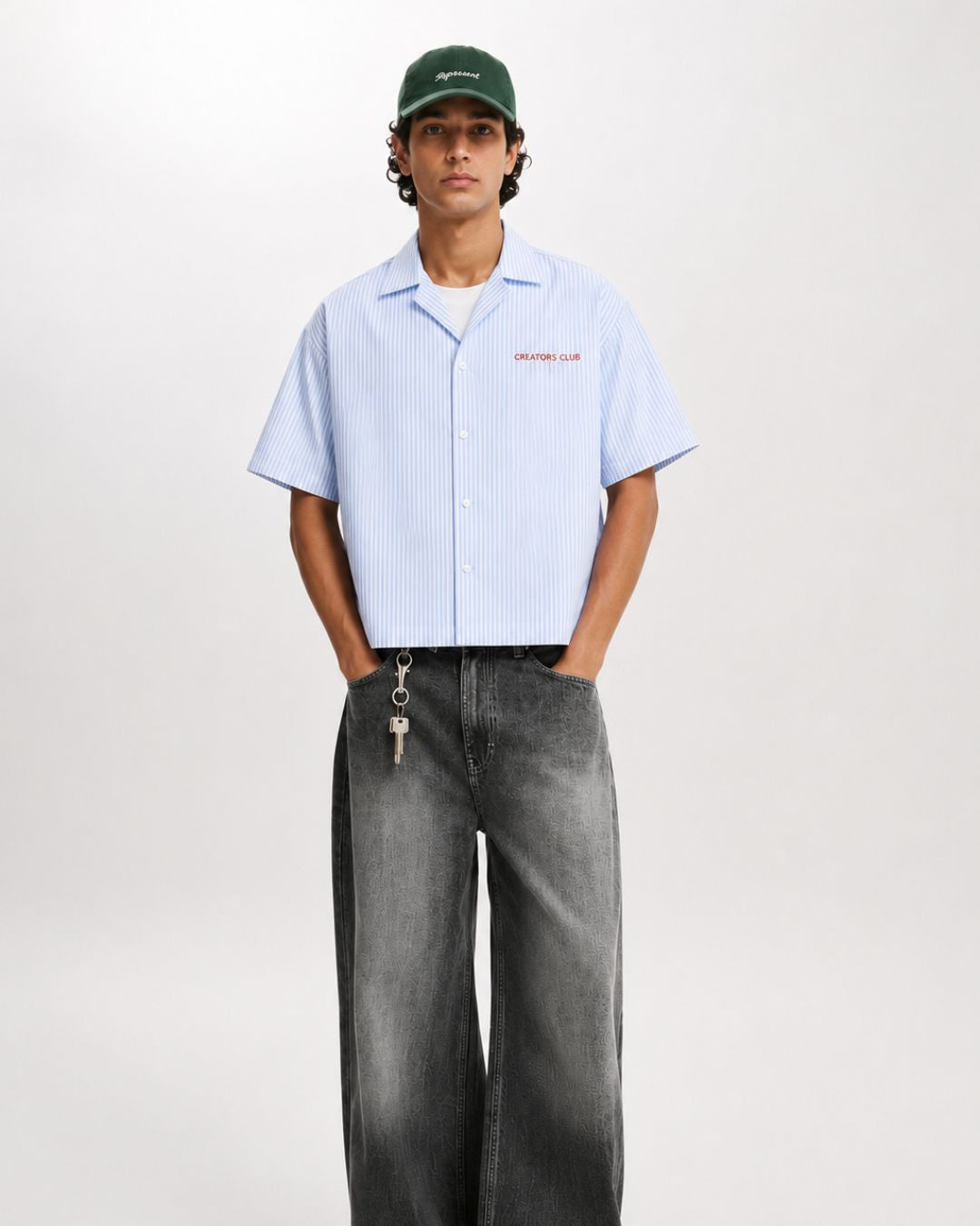 Blue Stripes Boxy Shirt