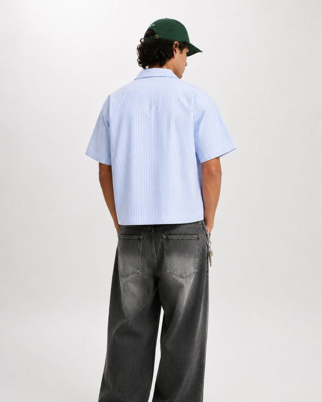 Blue Stripes Boxy Shirt