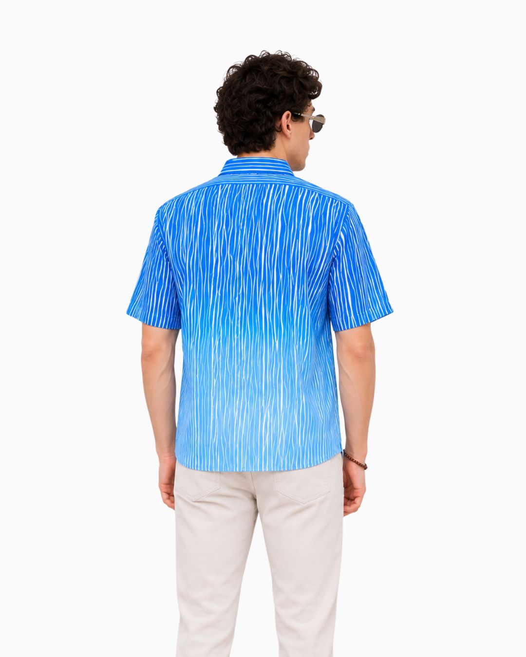 Blue Wavy Strips Shirt