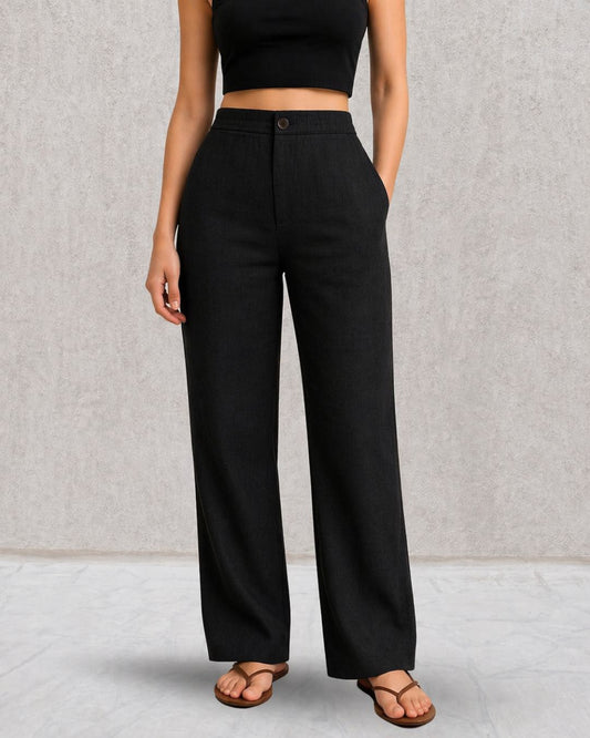 Black Linen Pant