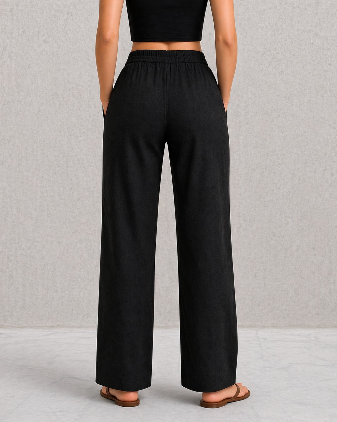 Black Linen Pant